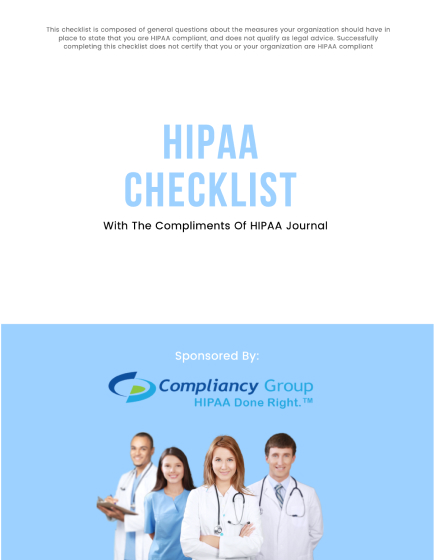 Hippa Compliance Checklist